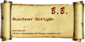 Buschner Bottyán névjegykártya